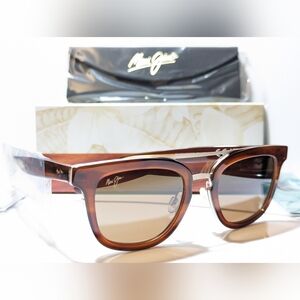 New Maui Jim Relaxation Mode Havana Polarized HCL Bronze Lens Sunglass H844-10D